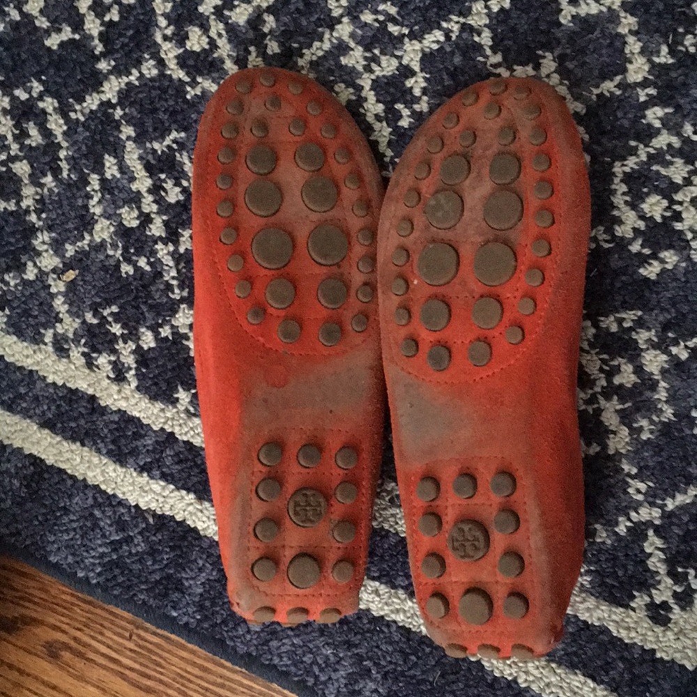 Orange suede TORY BURCH 7.5 drivers gold hardware - Picture 5 of 10